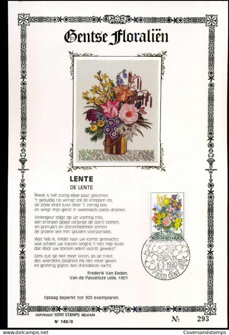 1966 Op Zijde/gouden Blad - Gentse Floraliën - Souvenir Cards - Joint Issues [HK]