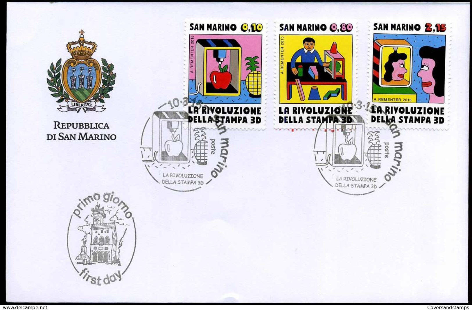 San Marino - FDC 2015 - La Rivoluzione Della Stampa - FDC