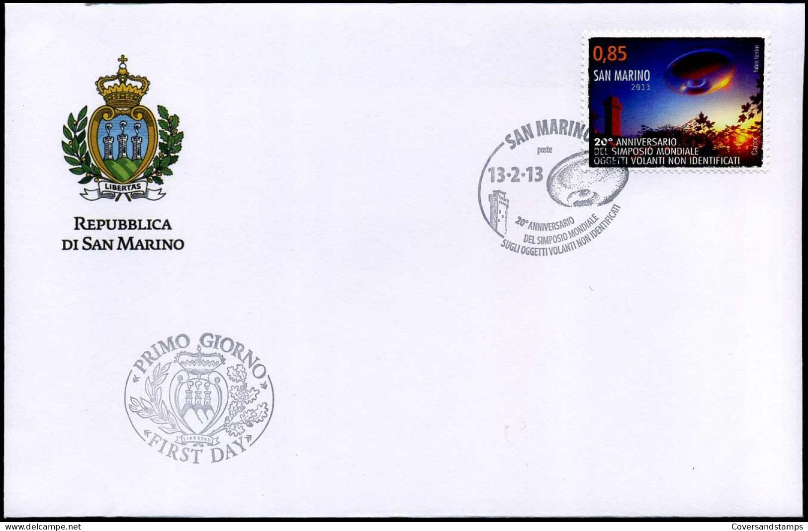 San Marino - FDC 2013 - UFO - FDC