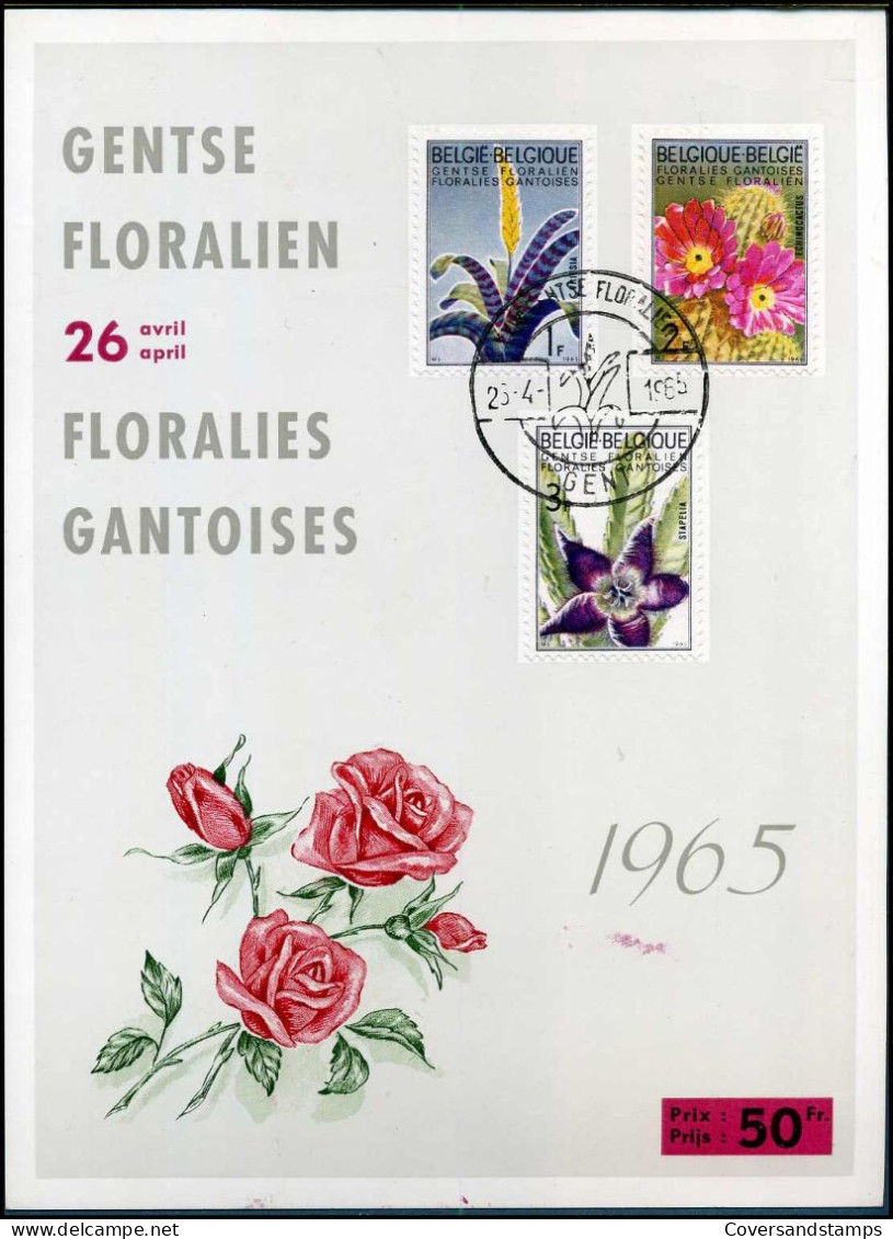 Herdenkingskaart / Souvenir - Gentse Floraliën 1965 - 1315/17 - Souvenir Cards - Joint Issues [HK]