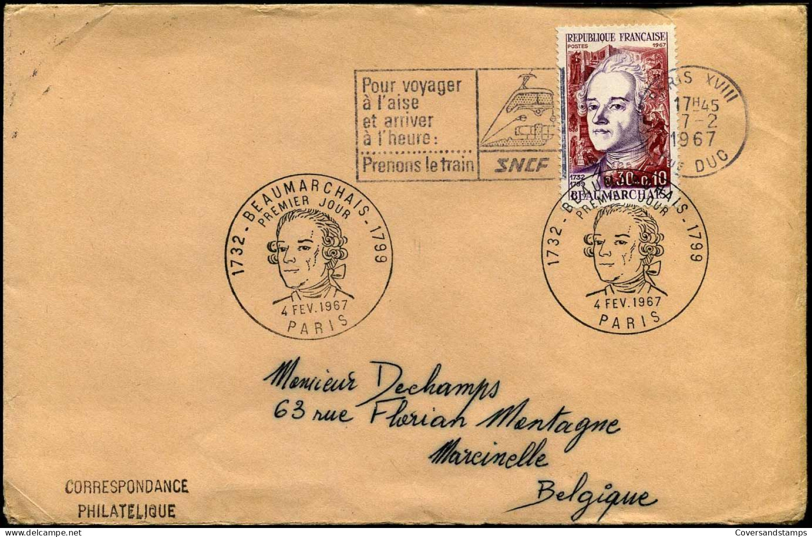 Cover To Marcinelle, Belgium - Lettres & Documents