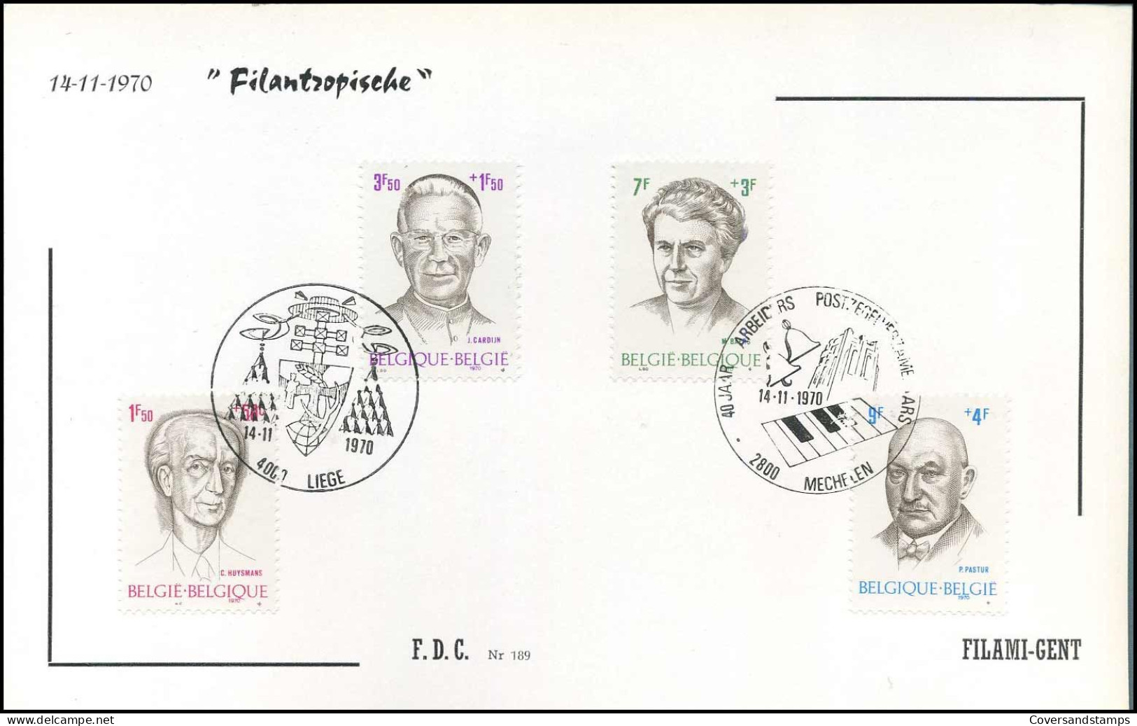 FDC Filami  - 1557/60 - Filantropische, Personaliteiten - 1961-1970