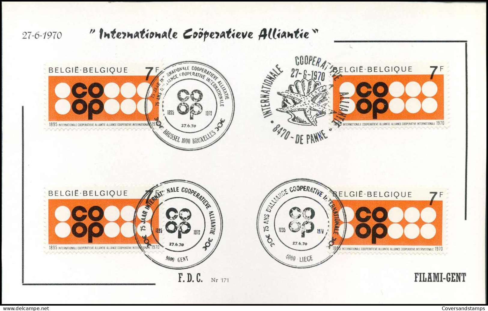 FDC Filami  - 1536 - Internationale Coöperatieve Alliantie - 1961-1970