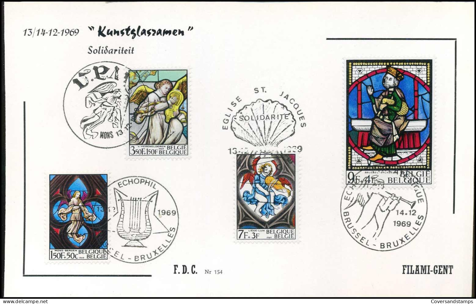 FDC Filami  - 1519/22 - Kunstglasramen - 1961-1970