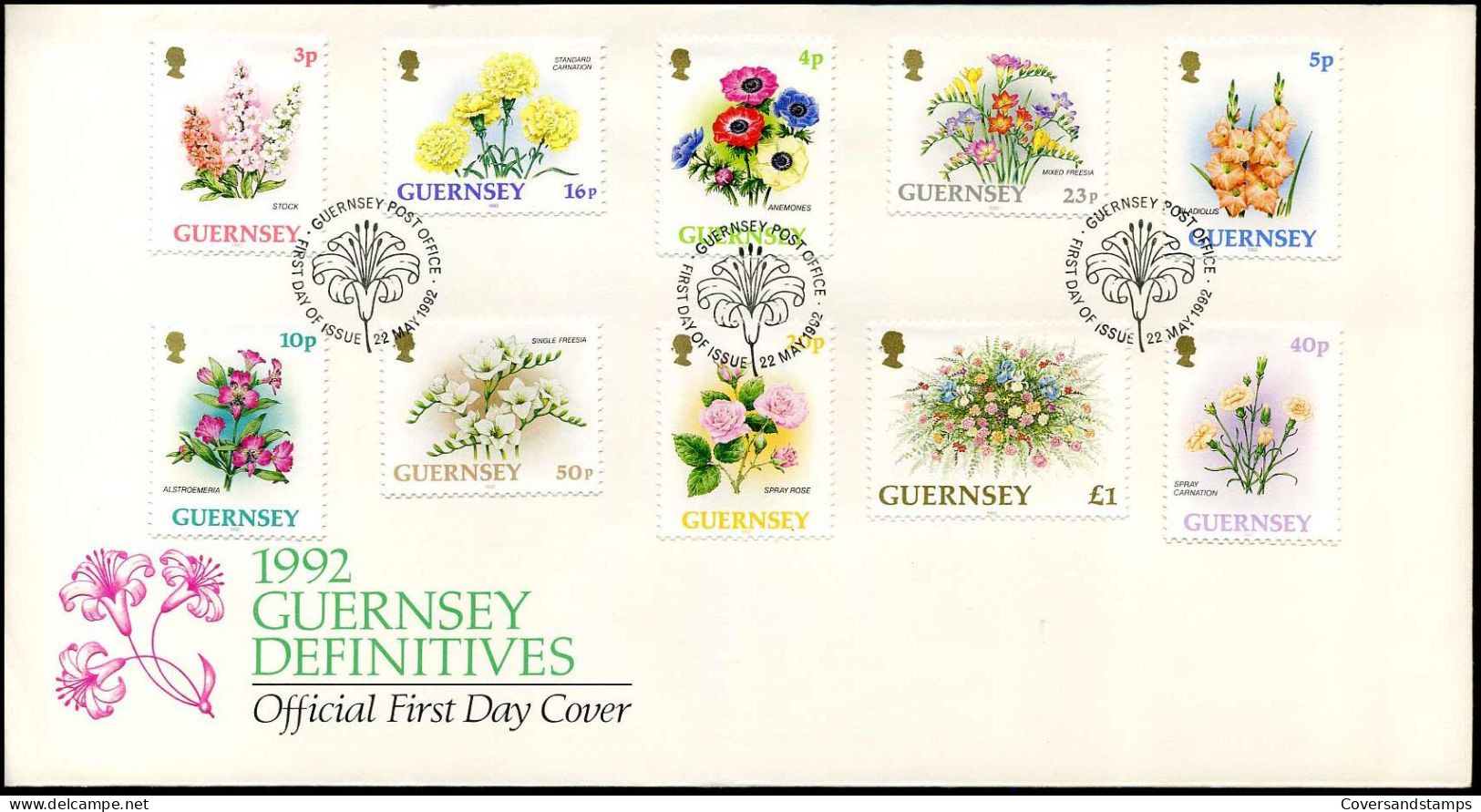 FDC - Guernsey Definitives 1992 - Guernesey