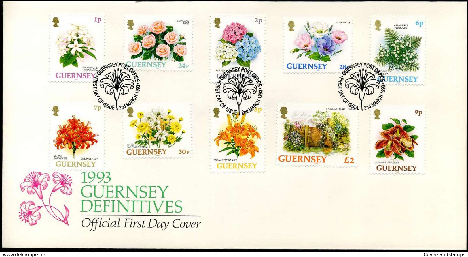 FDC - Definitives 1993 - Guernsey