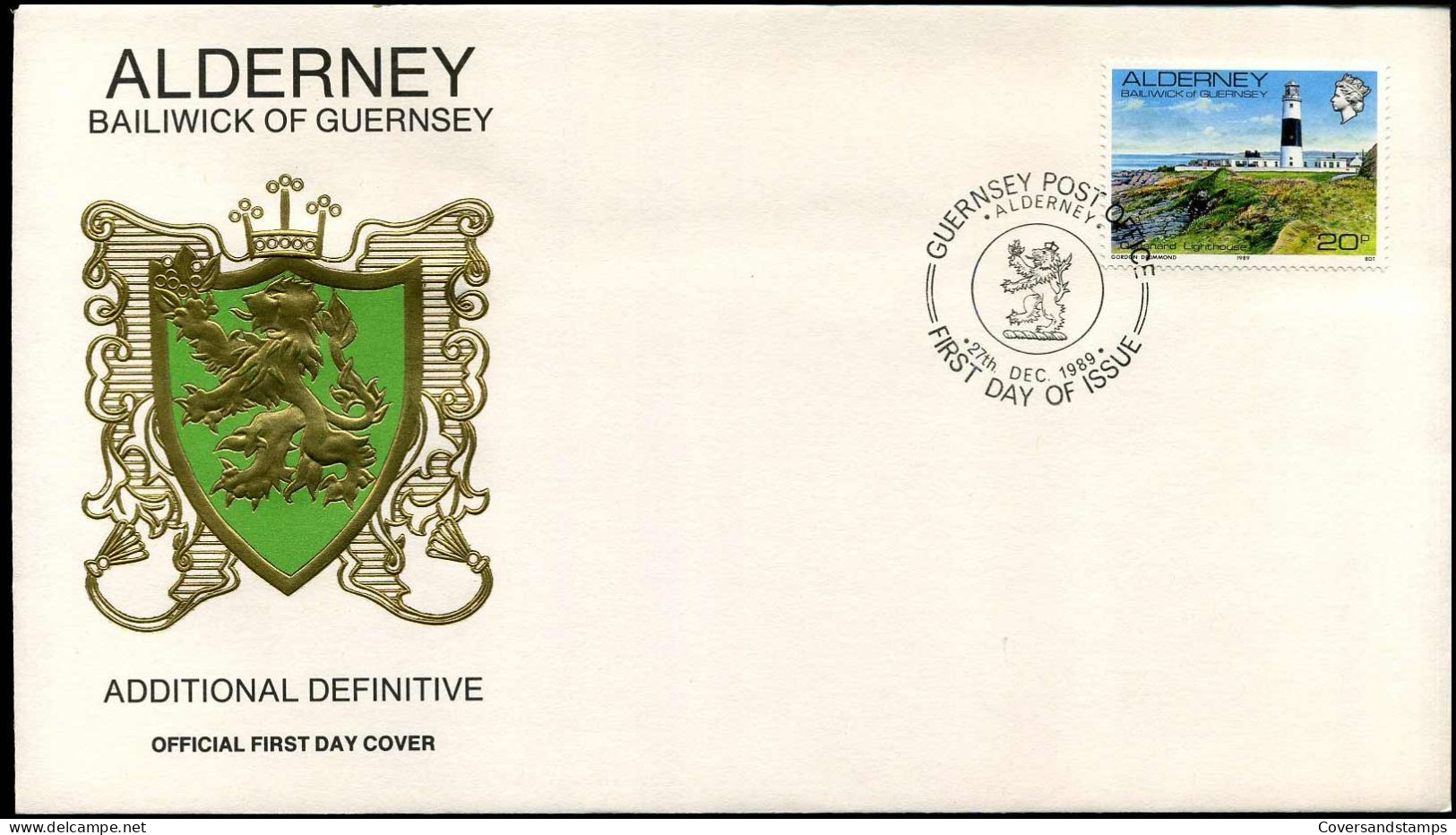 FDC - Additional Definitive - Lighthouse - Alderney