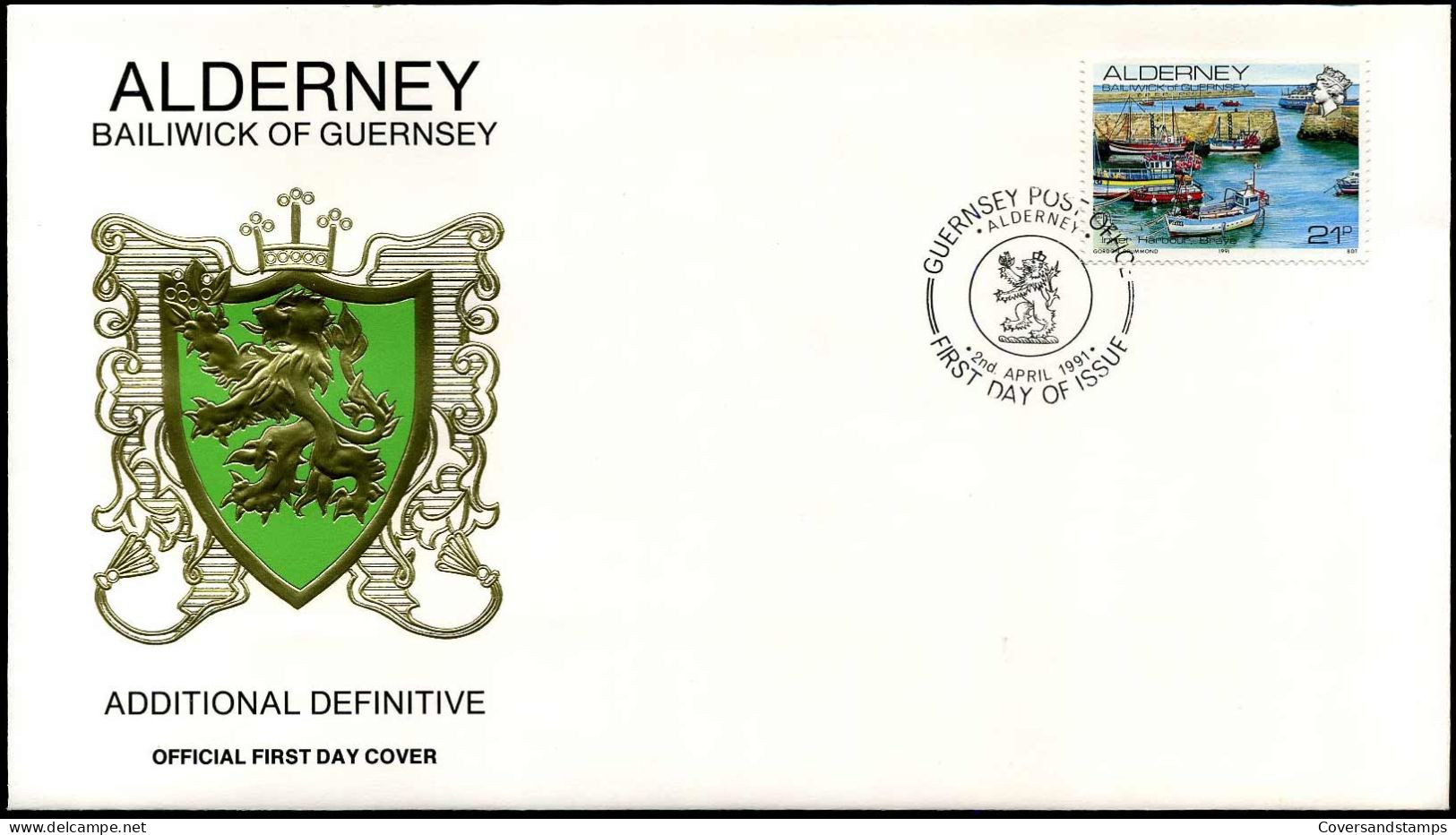 FDC - Additional Definitive -  Boat - Alderney