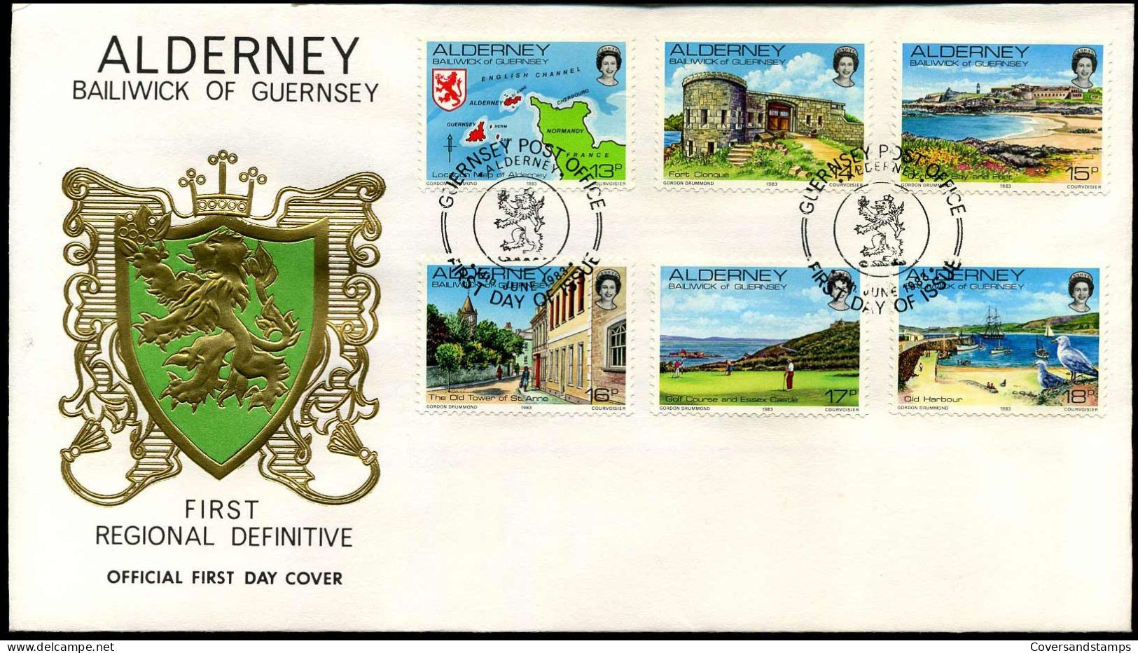 FDC - First Regional Definitive - Alderney