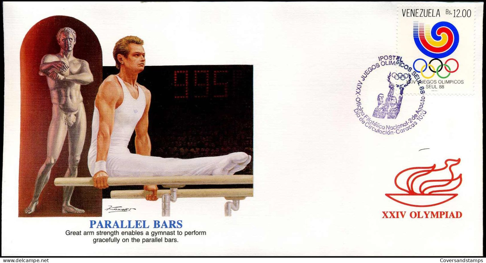 FDC Venezuela - XXIV Olympiad - Parallel Bars - Other & Unclassified