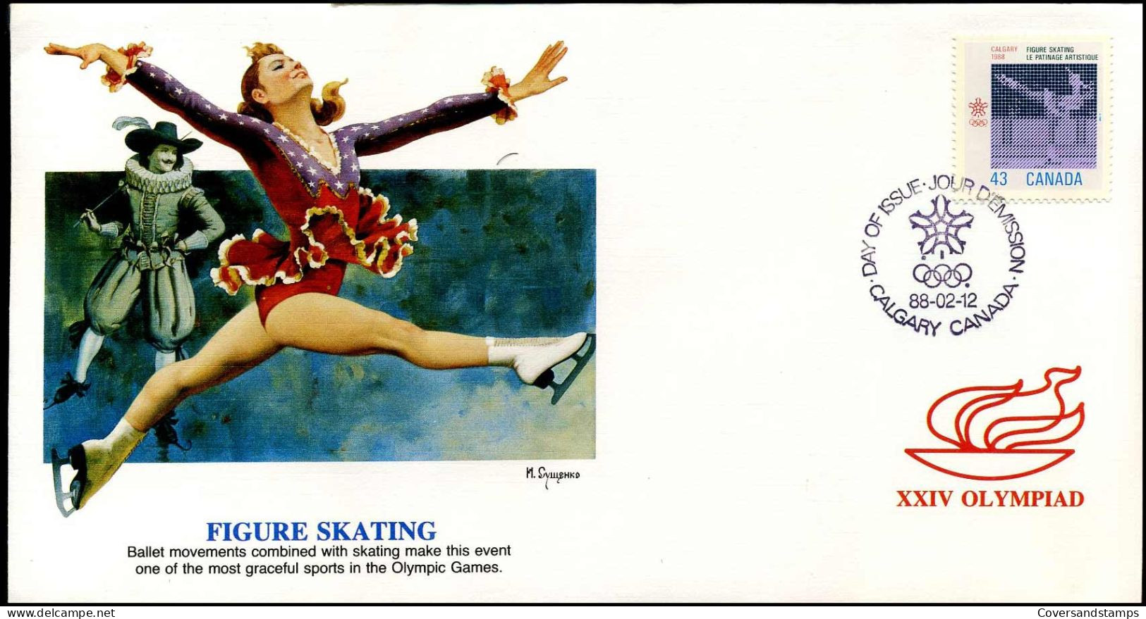 FDC Canada - XXIV Olympiad - Figure Skating - Other & Unclassified