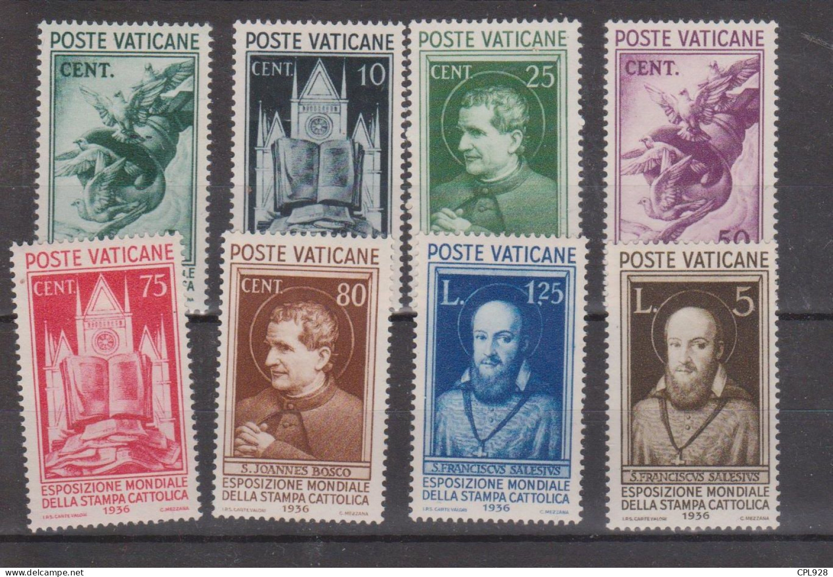 Vatican N° 72 à 79 Avec Charnières - Unused Stamps