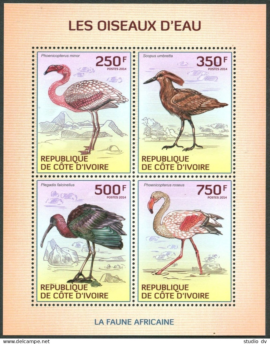 Ivory Coast 1212 Ad Sheet, MNH. World Hoopoes Birds, 2013. - Côte D'Ivoire (1960-...)