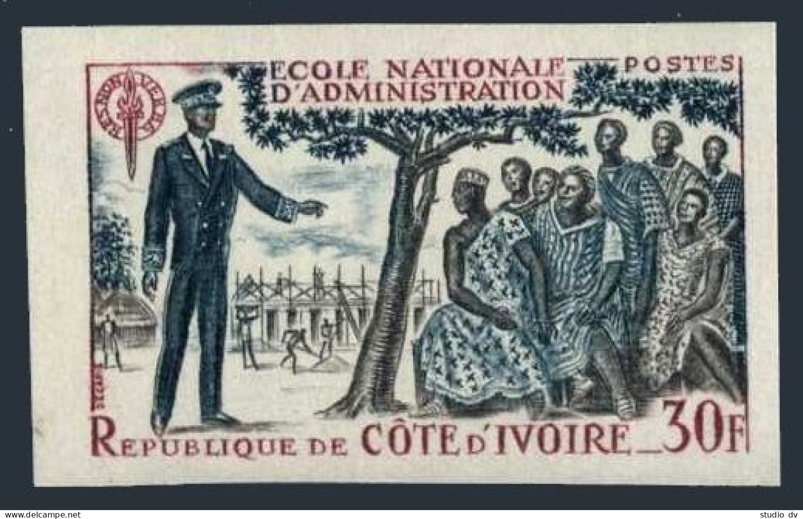 Ivory Coast 247 Imperf,MNH.Michel 305B. National School Of Administration,1966. - Ivory Coast (1960-...)