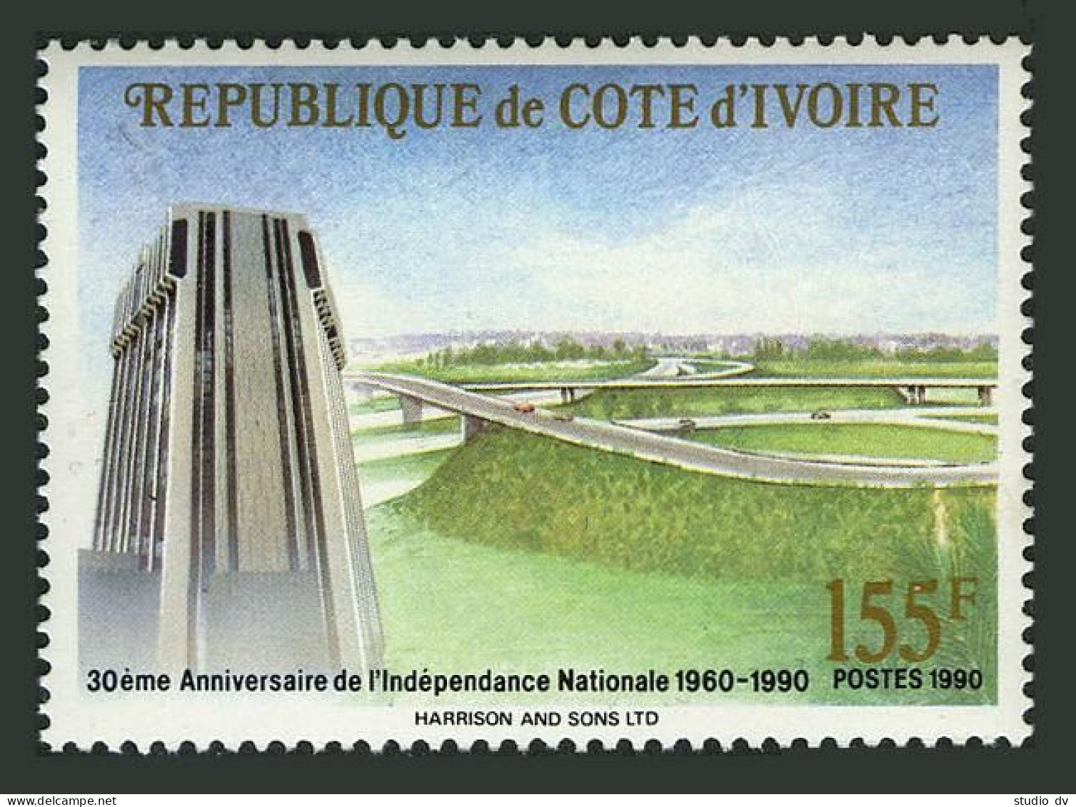 Ivory Coast 895,MNH.Michel 1024. Independence,30th Ann.1990. - Ivory Coast (1960-...)