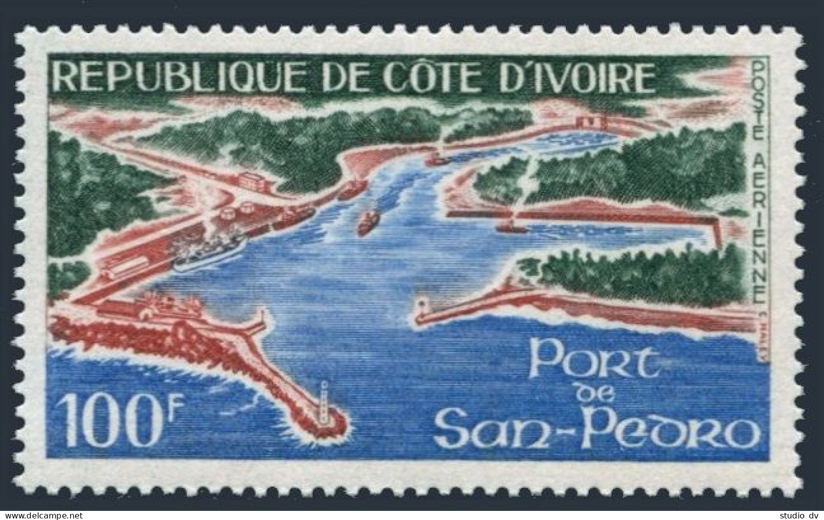 Ivory Coast C43, MNH. Michel 356. San Pedro Harbor, 1971. - Ivory Coast (1960-...)