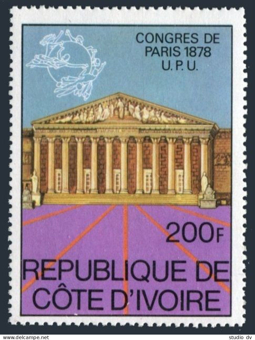 Ivory Coast 485,MNH.Michel 573. UPU Congress In Paris,centenary,1988.Assembly. - Ivory Coast (1960-...)
