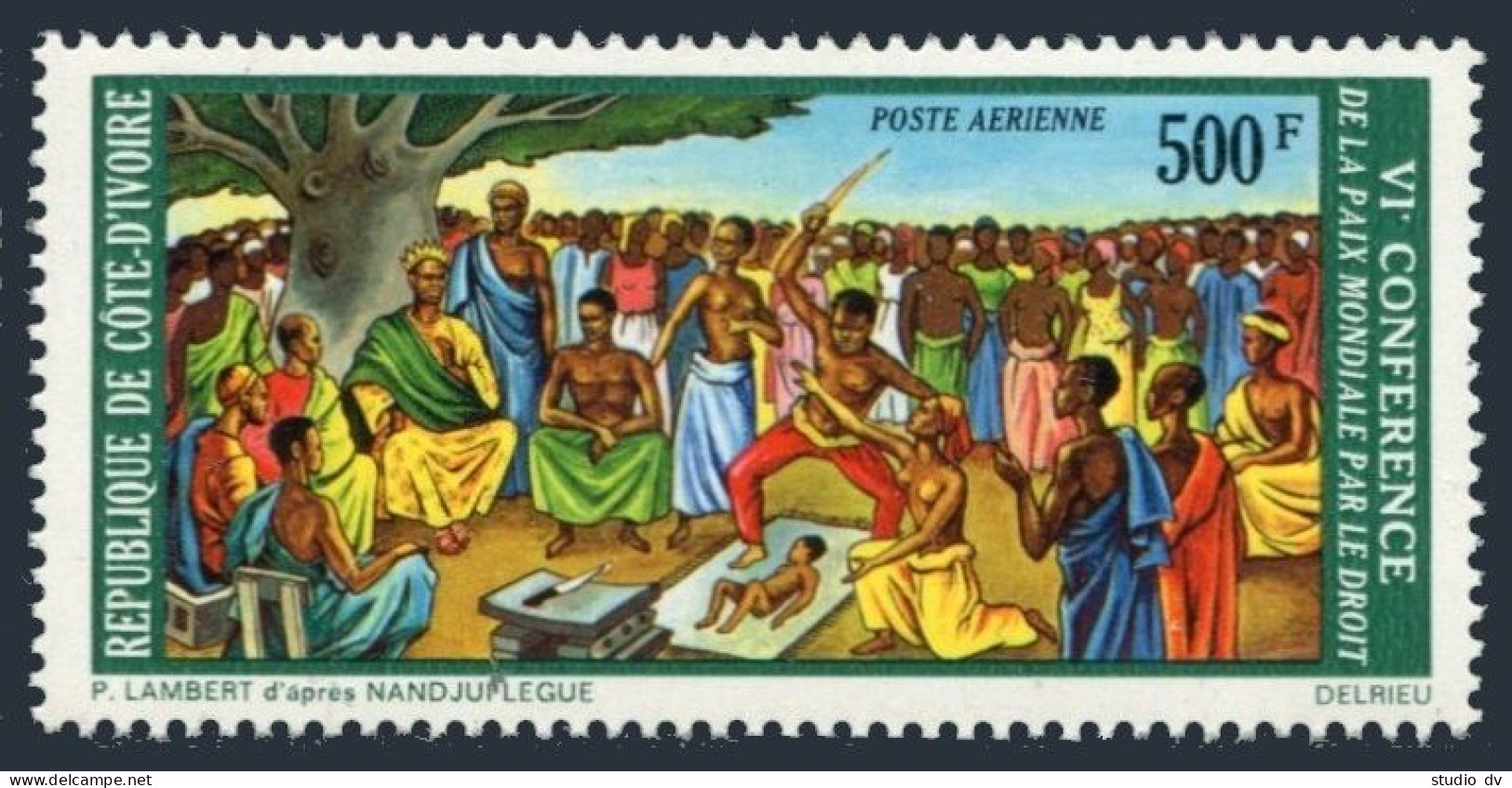 Ivory Coast C55,MNH.Michel 435. Judgment Of Solomon,by Nandjui Legue,1973. - Côte D'Ivoire (1960-...)