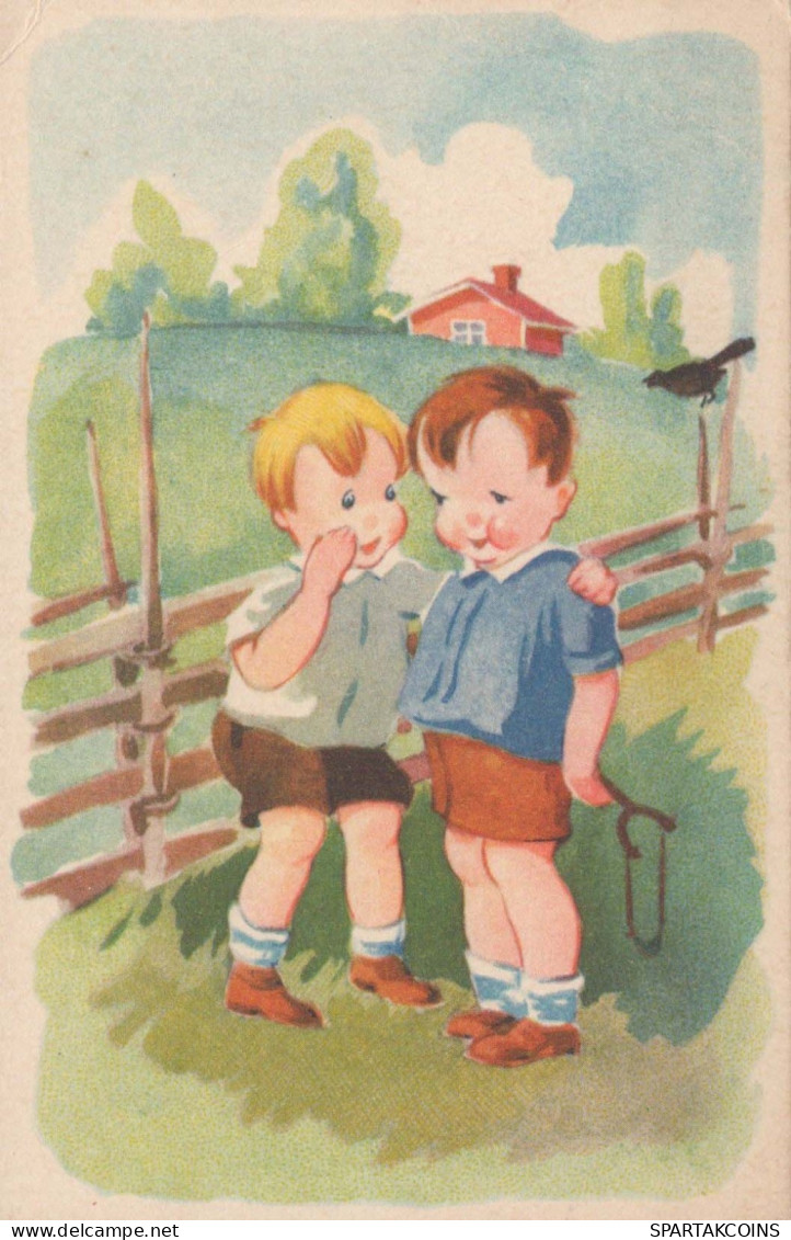 CHILDREN CHILDREN Scene S Landscapes Vintage Postcard CPSMPF #PKG810.GB - Scènes & Paysages