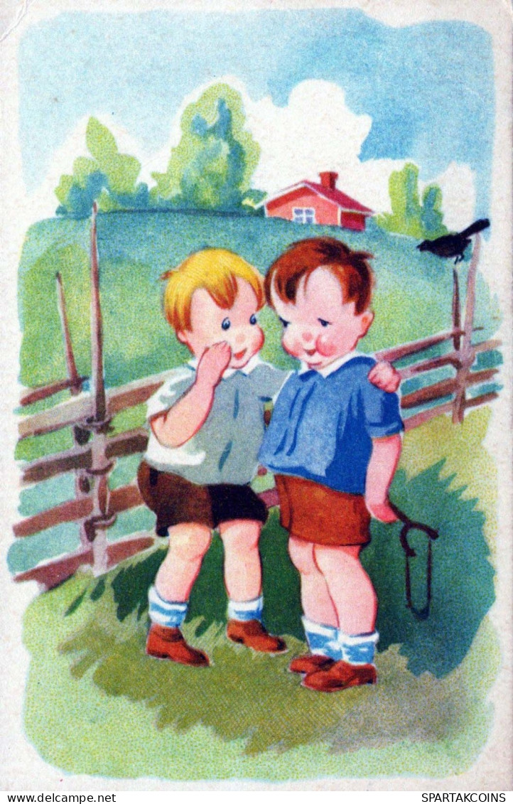 CHILDREN CHILDREN Scene S Landscapes Vintage Postcard CPSMPF #PKG810.GB - Scènes & Paysages
