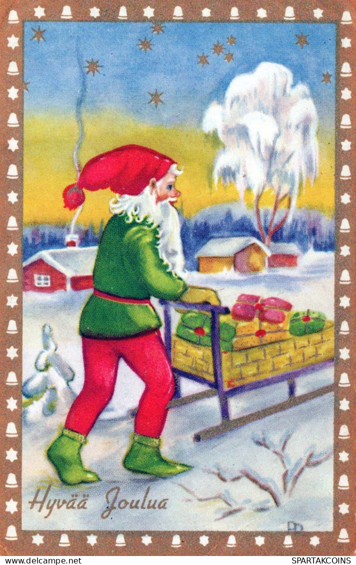SANTA CLAUS Happy New Year Christmas Vintage Postcard CPSMPF #PKG368.GB - Santa Claus