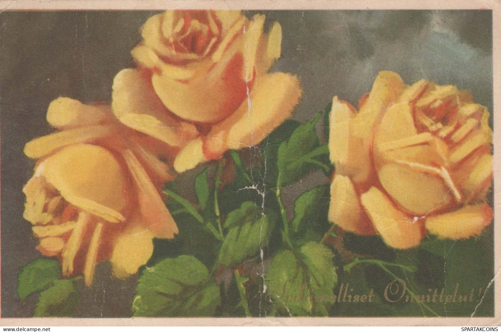 FLOWERS Vintage Postcard CPA #PKE641.GB - Flowers