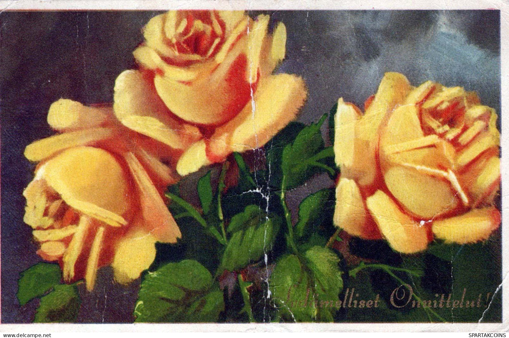 FLOWERS Vintage Postcard CPA #PKE641.GB - Flowers