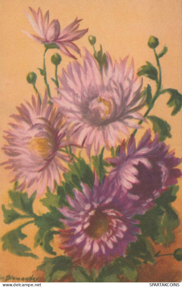 FLOWERS Vintage Postcard CPA #PKE520.GB - Flowers