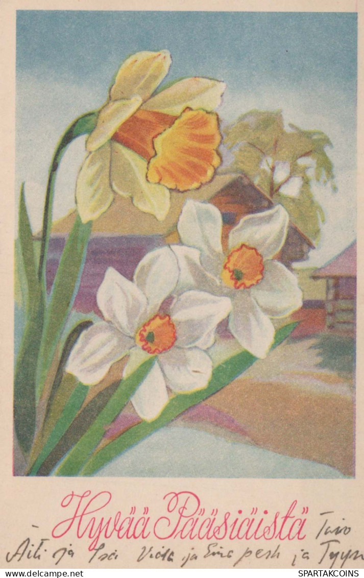 FLOWERS Vintage Postcard CPA #PKE265.GB - Fleurs