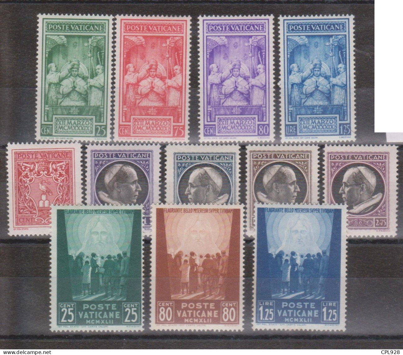 Vatican N° 86 à 97 Avec Charnières - Unused Stamps