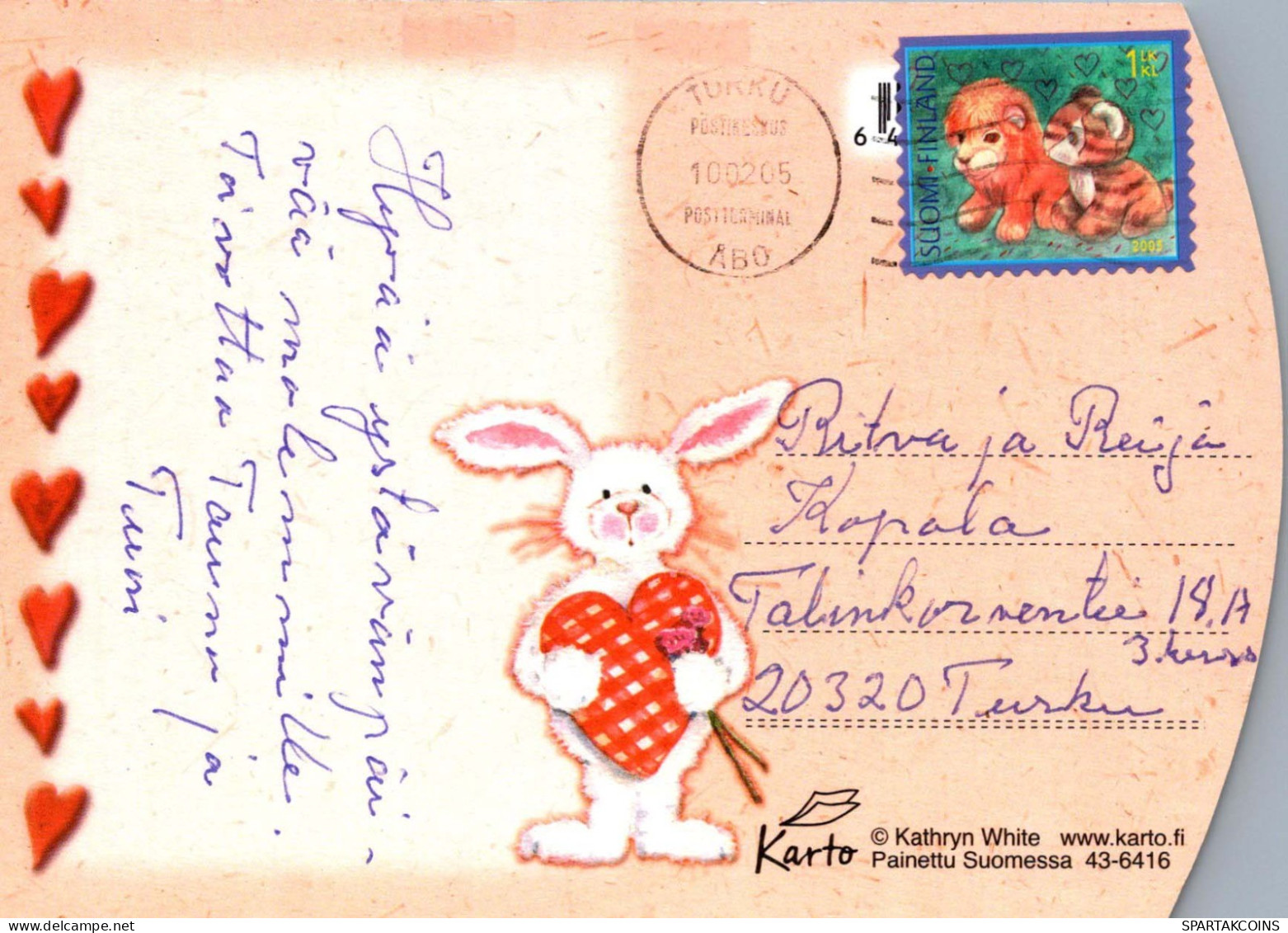 RABBIT Animals Vintage Postcard CPSM #PBR119.GB - Other & Unclassified