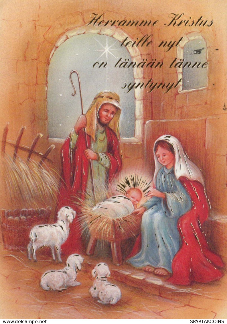 Virgen Mary Madonna Baby JESUS Christmas Religion Vintage Postcard CPSM #PBP701.GB - Virgen Mary & Madonnas