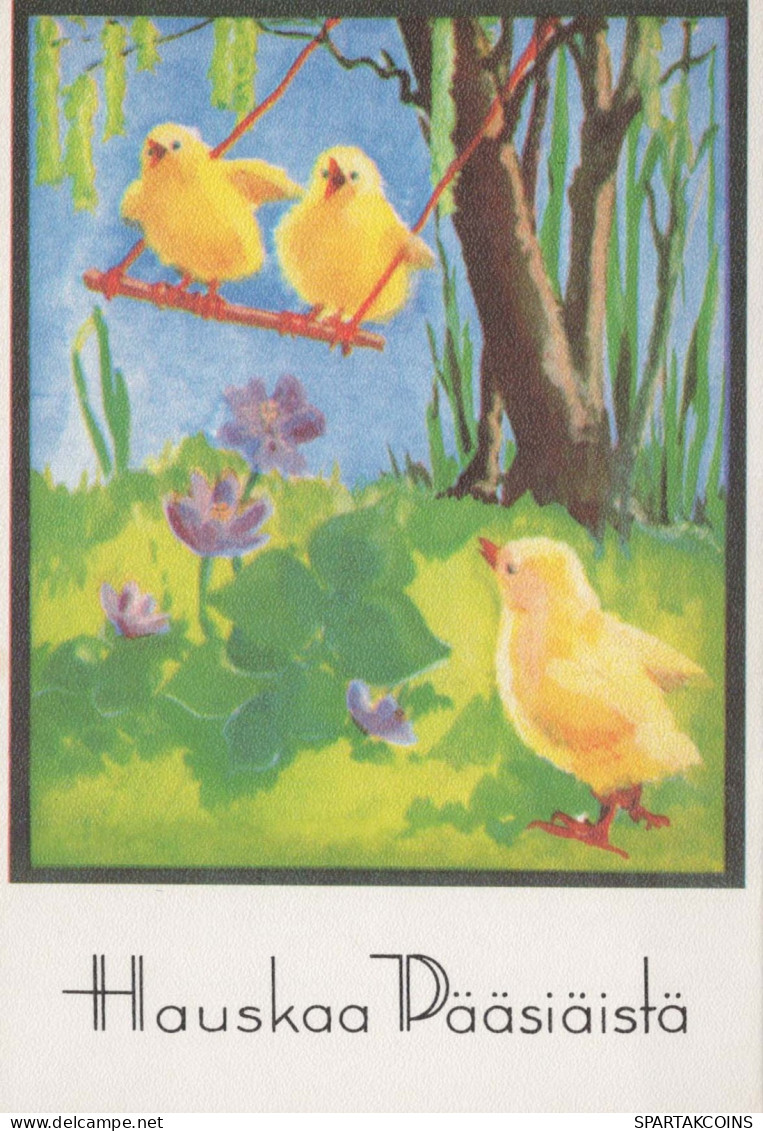 EASTER CHICKEN EGG Vintage Postcard CPSM #PBO632.GB - Easter