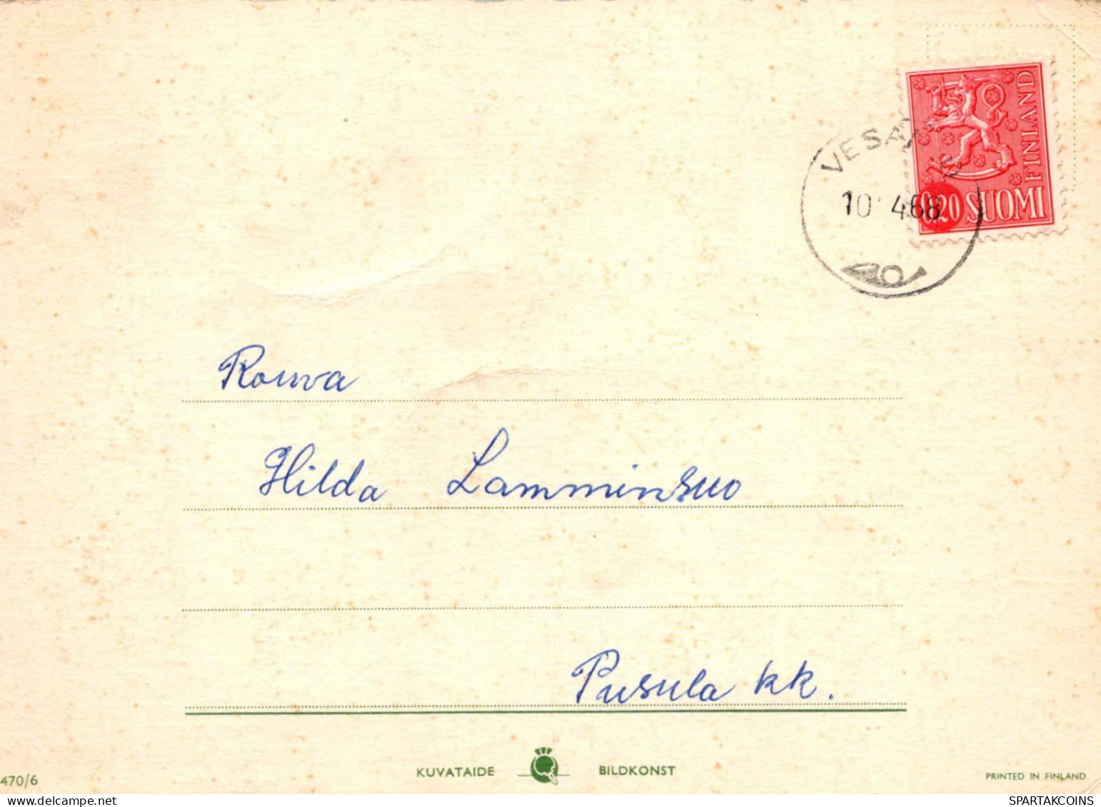 EASTER RABBIT EGG Vintage Postcard CPSM #PBO505.GB - Easter