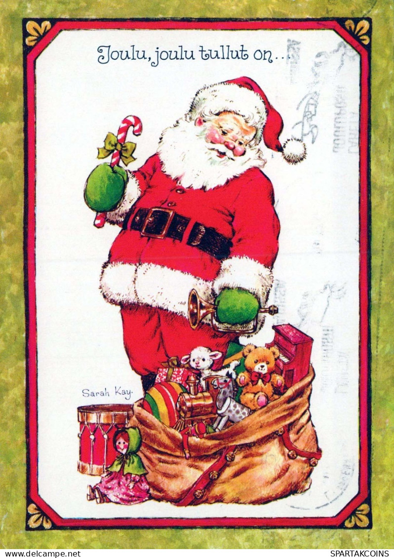 SANTA CLAUS Happy New Year Christmas Vintage Postcard CPSM #PBL328.GB - Santa Claus