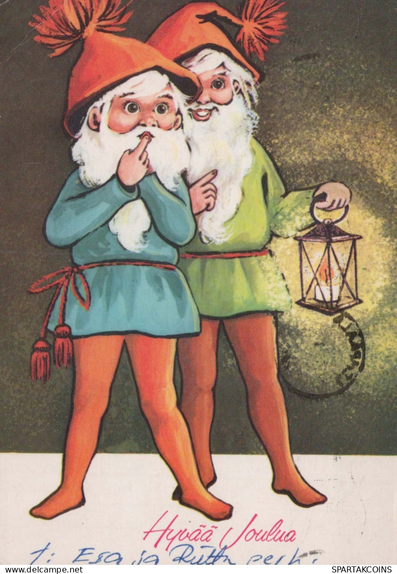 SANTA CLAUS Happy New Year Christmas Vintage Postcard CPSM #PBL266.GB - Santa Claus