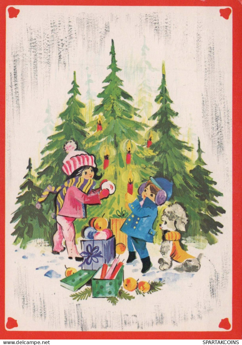 Happy New Year Christmas CHILDREN Vintage Postcard CPSM #PAY794.GB - Nouvel An