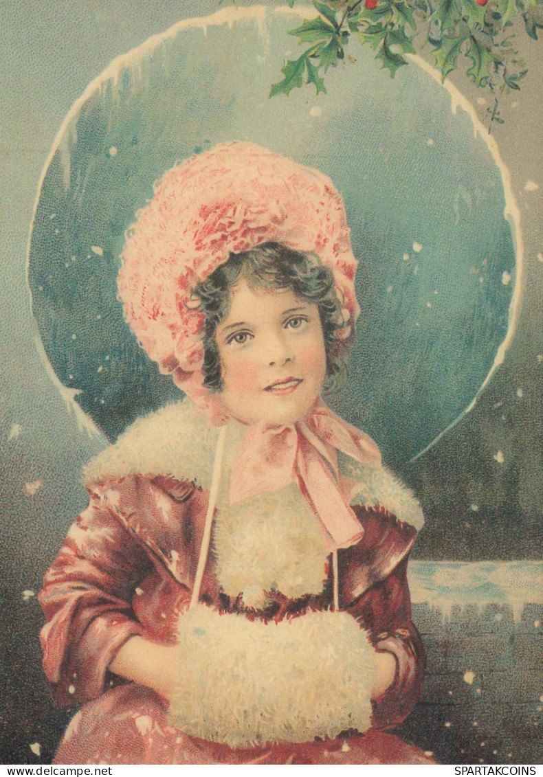 Happy New Year Christmas CHILDREN Vintage Postcard CPSM #PAY082.GB - New Year