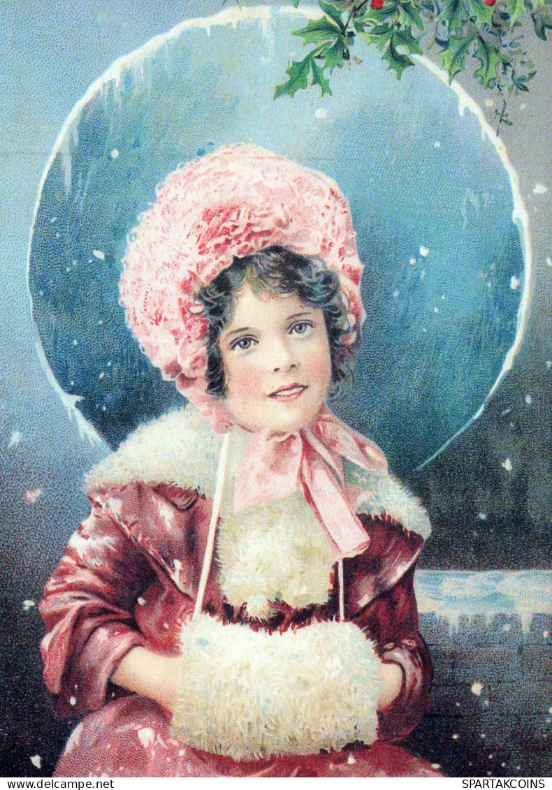 Happy New Year Christmas CHILDREN Vintage Postcard CPSM #PAY082.GB - New Year