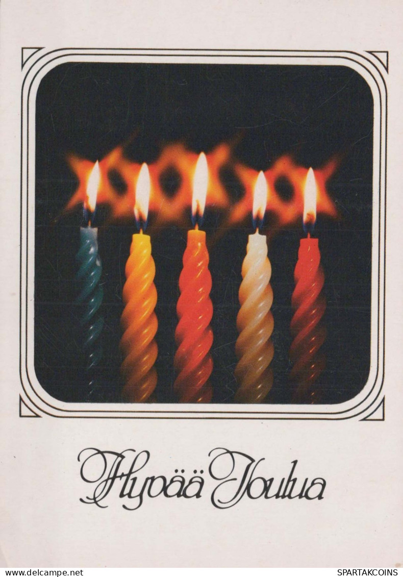 Happy New Year Christmas CANDLE Vintage Postcard CPSM #PAV839.GB - New Year