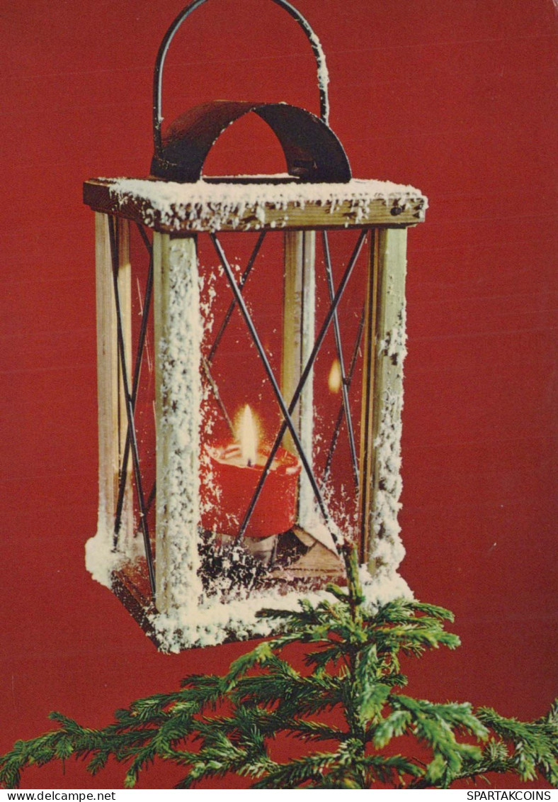 Happy New Year Christmas CANDLE Vintage Postcard CPSM #PAV960.GB - New Year