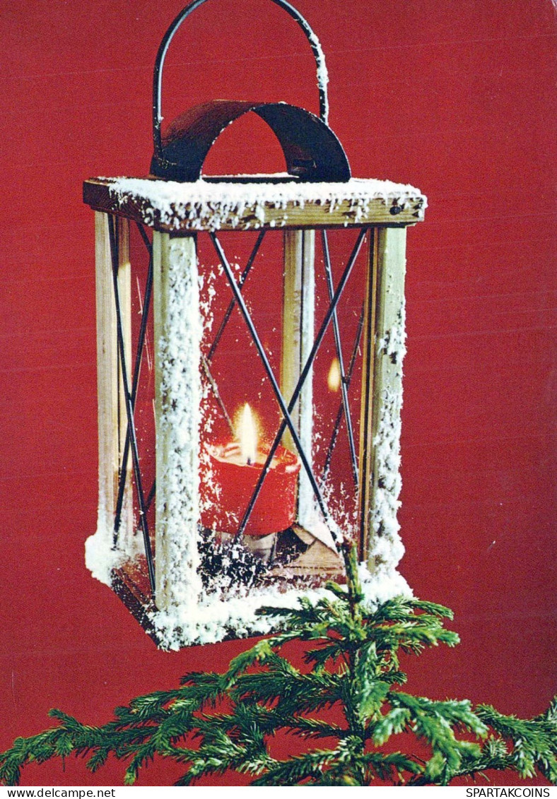 Happy New Year Christmas CANDLE Vintage Postcard CPSM #PAV960.GB - New Year