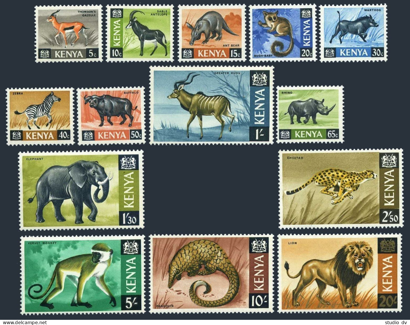 Kenya 20-27,29-30,32-35 Set Of 1966,MNH. Animals: Gazelle, Warthog, Zebra, Lion, - Kenya (1963-...)