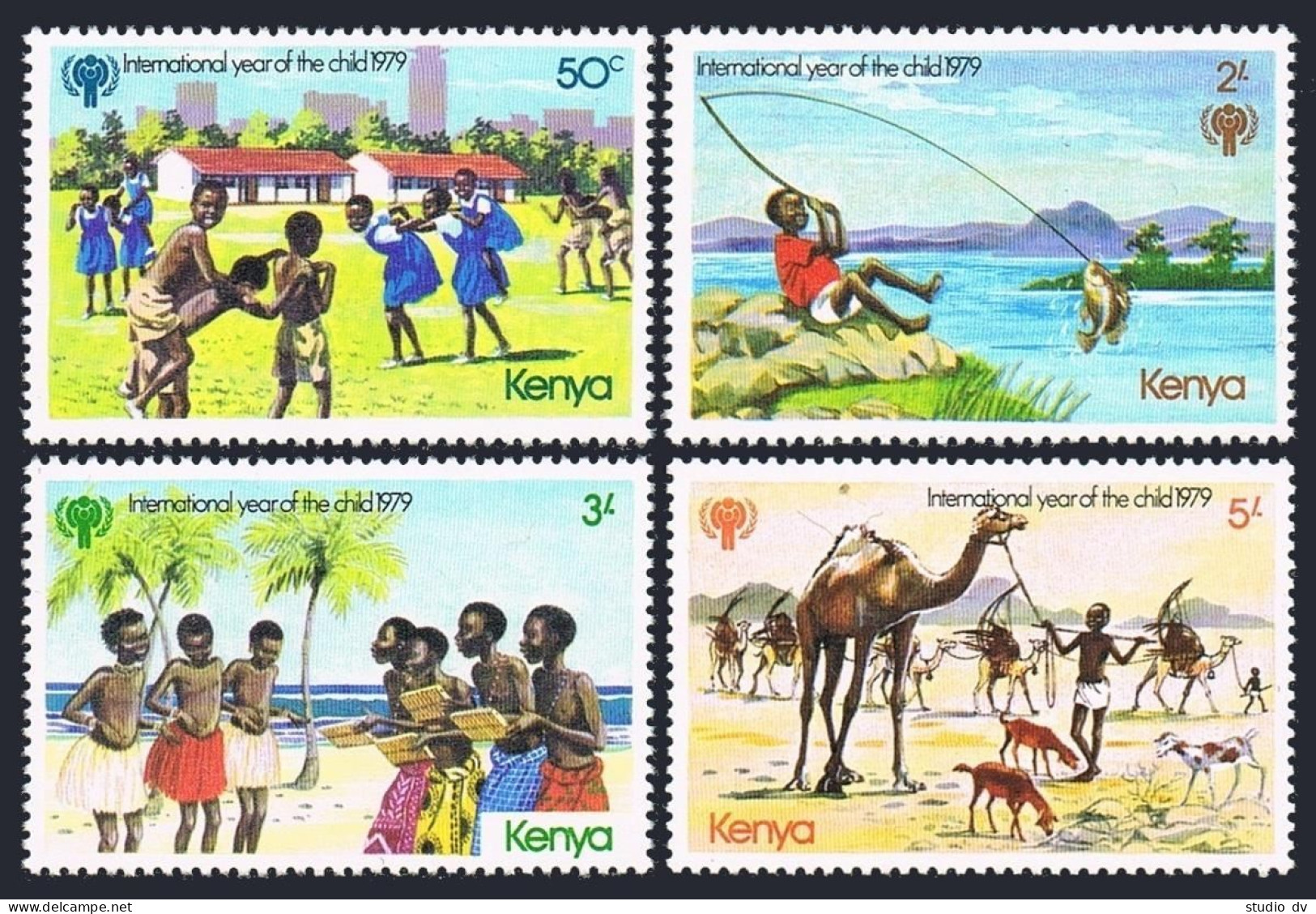 Kenya 137-140,lightly Hinged.Michel 135-138. IYC-1979,Fishing,Camels,Sheep. - Kenya (1963-...)