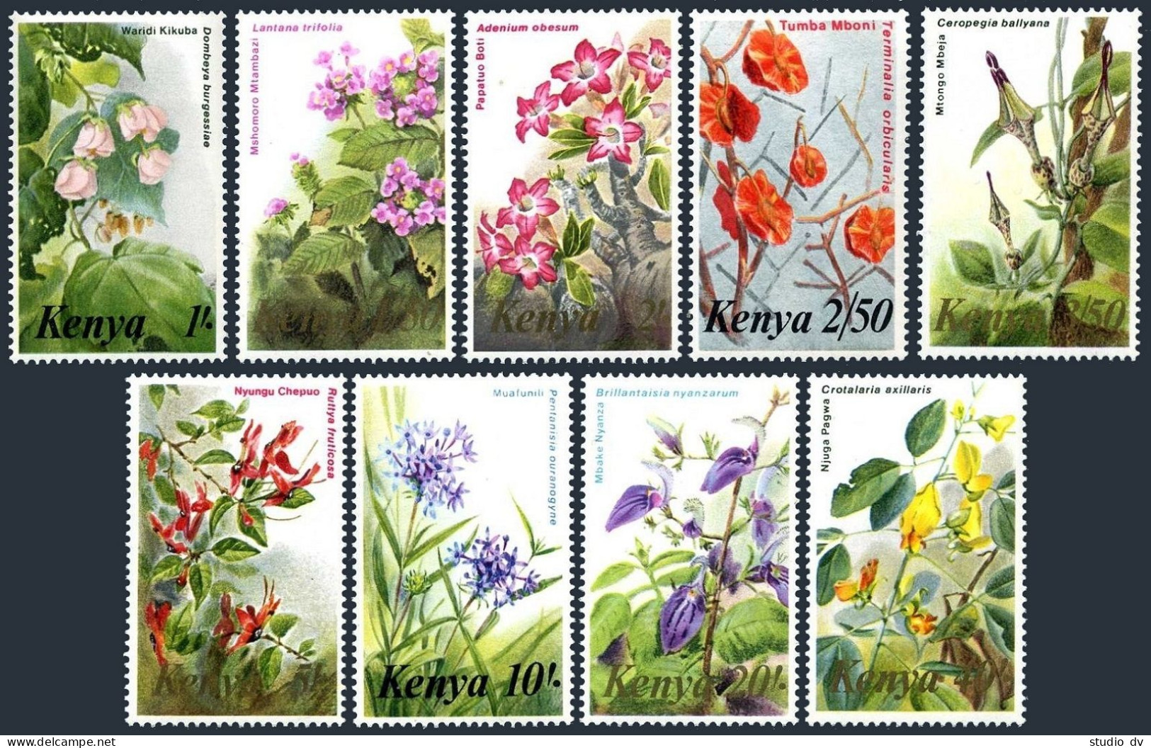 Kenya 253-261,MNH.Michel 246-254. Flowers 1983. - Kenia (1963-...)