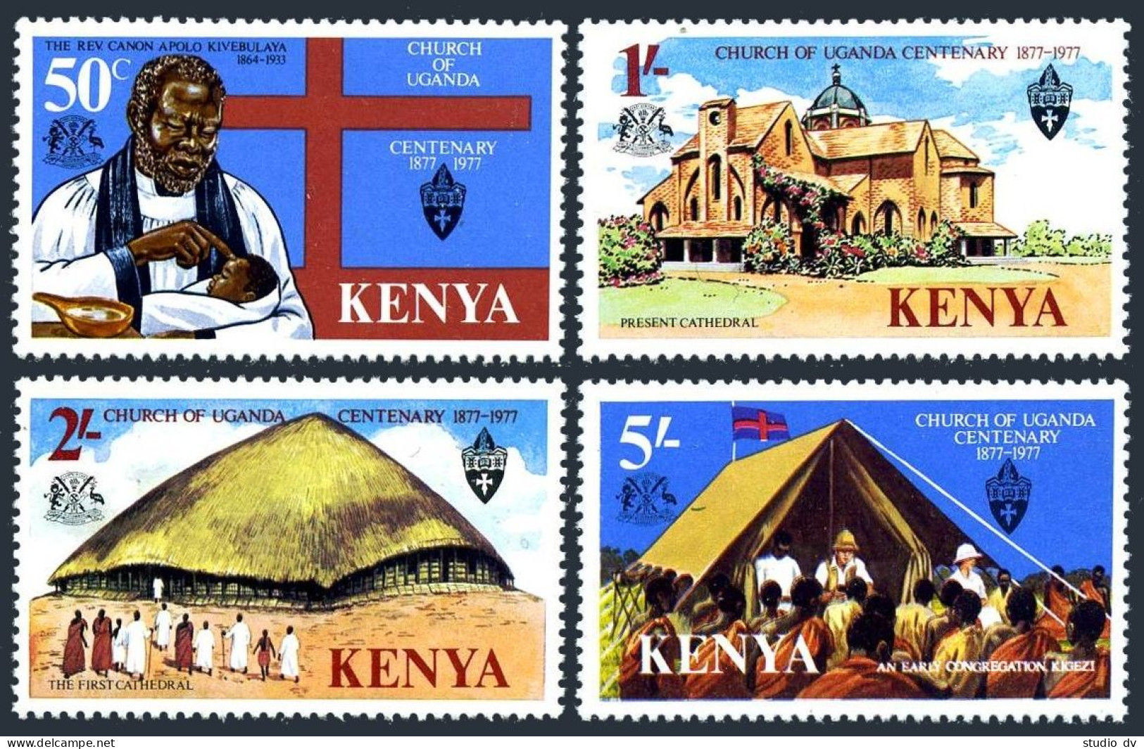 Kenya 80-83,83a,MNH.Michel 78-81,Bl.7. Church Of Uganda,Centenary.Cathedrals. - Kenya (1963-...)