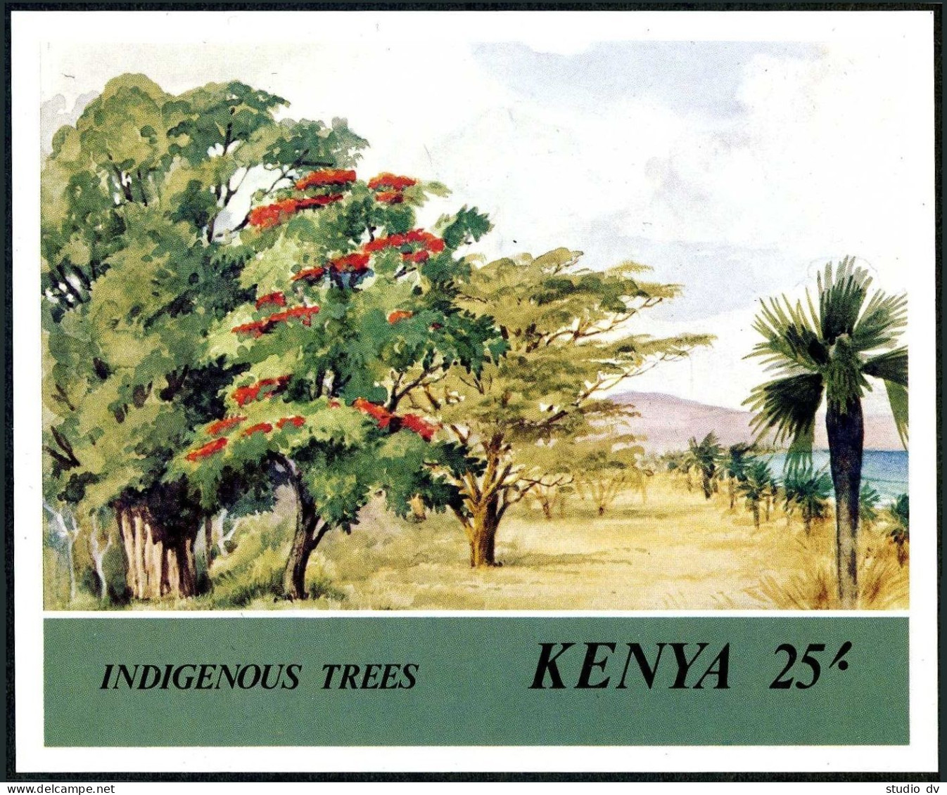 Kenya 360-363,364,MNH.Michel 352-355,Bl.27. Trees 1986,Glade. - Kenya (1963-...)