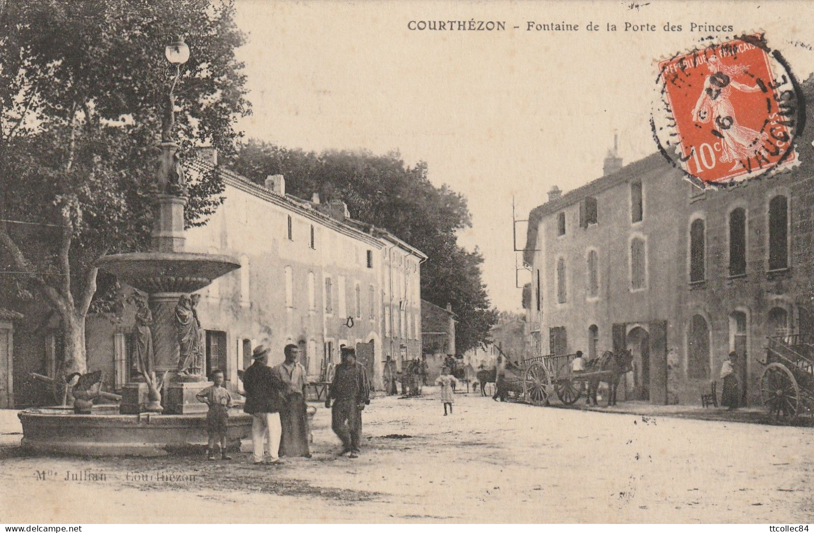 CPA-84-COURTHEZON-Fontaine De La Porte Des Princes-Animée - Other & Unclassified