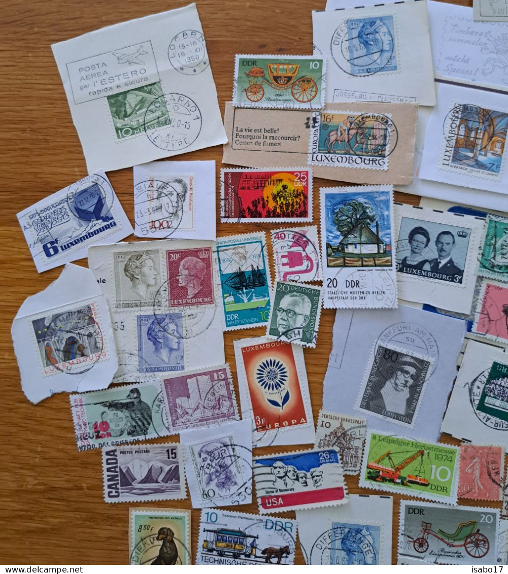 Lot Von 100 Briefmarken Von Sehr Alt Bis Neu Haupts.Luxemburg + Deutschland - Kilowaar (max. 999 Zegels)