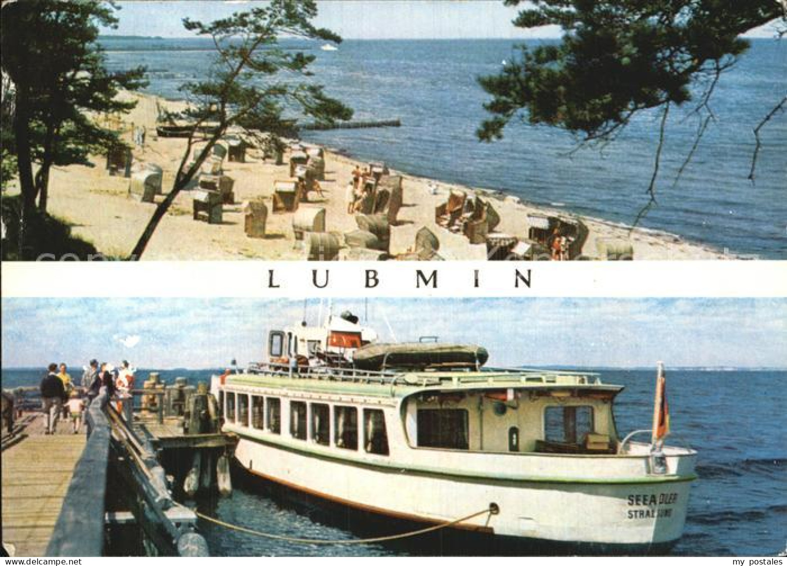 72535768 Lubmin Ostseebad Strand Fahrgastschiff Anlegestelle Lubmin - Lubmin
